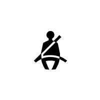 Kontrolno svjetlo nekorištenja sigurnosnog pojasa vozača i, ovisno o vozilu, prednjeg sigurnosnog pojasa suvozača