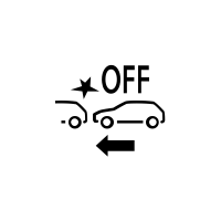(Ovisno o vozilu) pokazivač kvara ili nedostupnosti funkcije aktivnog naglog kočenja