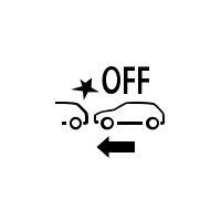 Kontrolno svjetlo koje ukazuje na kvar ili nedostupnost funkcije aktivnog naglog kočenja